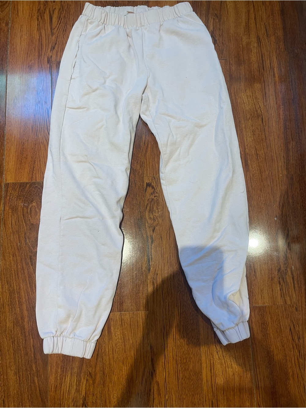 Brandy Melville light pink Elastic-Waist Track Joggers